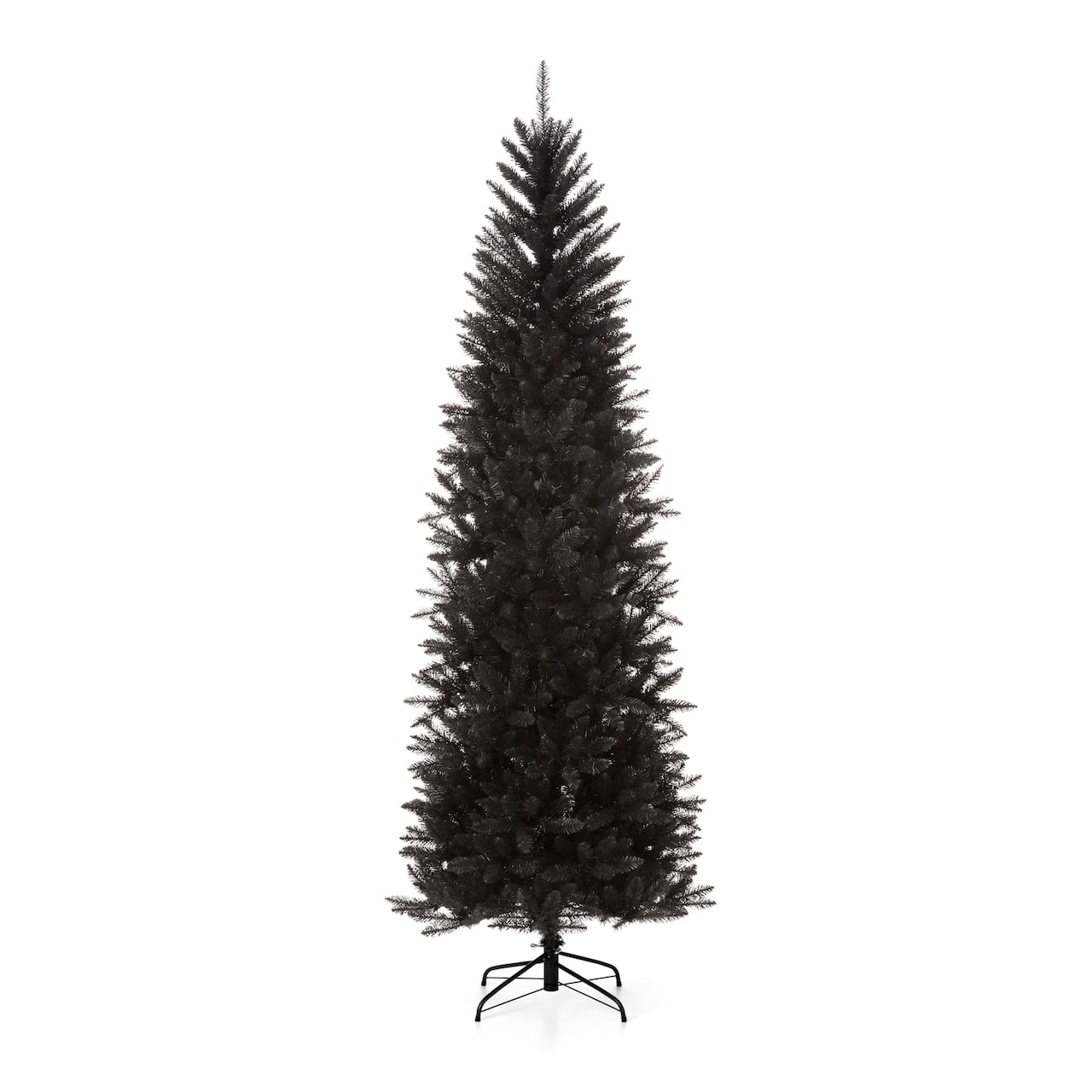 7.5ft. Unlit Black Tinsel Artificial Christmas Tree
